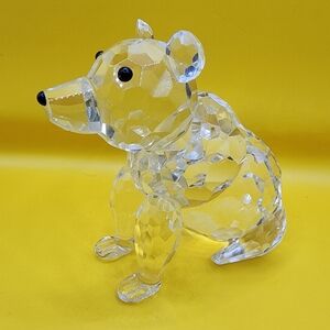 6x4" Shannon Crystal Polar Bear Clear Glass Large Figure-small chip on toe